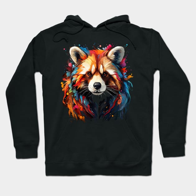 Red Panda Rainbow Hoodie by JH Mart